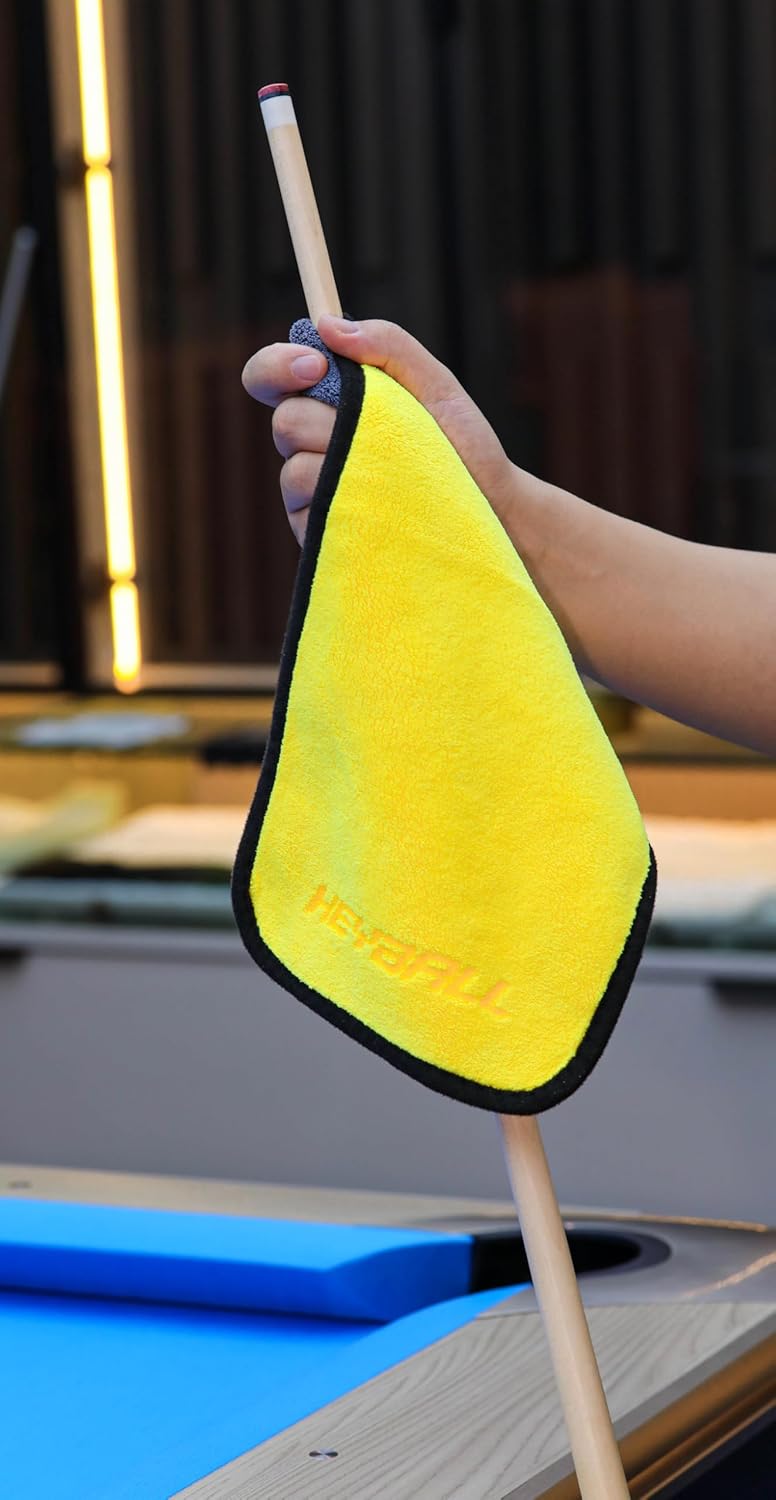 HEYBALL Premium Billiard Cue Cleaning Towels 2‑Pack, 16 x 12 in 800 GSM Microfiber Cloth – Ultra‑Thick Lint‑Free Wipe for Pool Cue, Balls & Table – Hanging Loop - Image 5